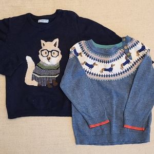 2 cozy sweaters 24M